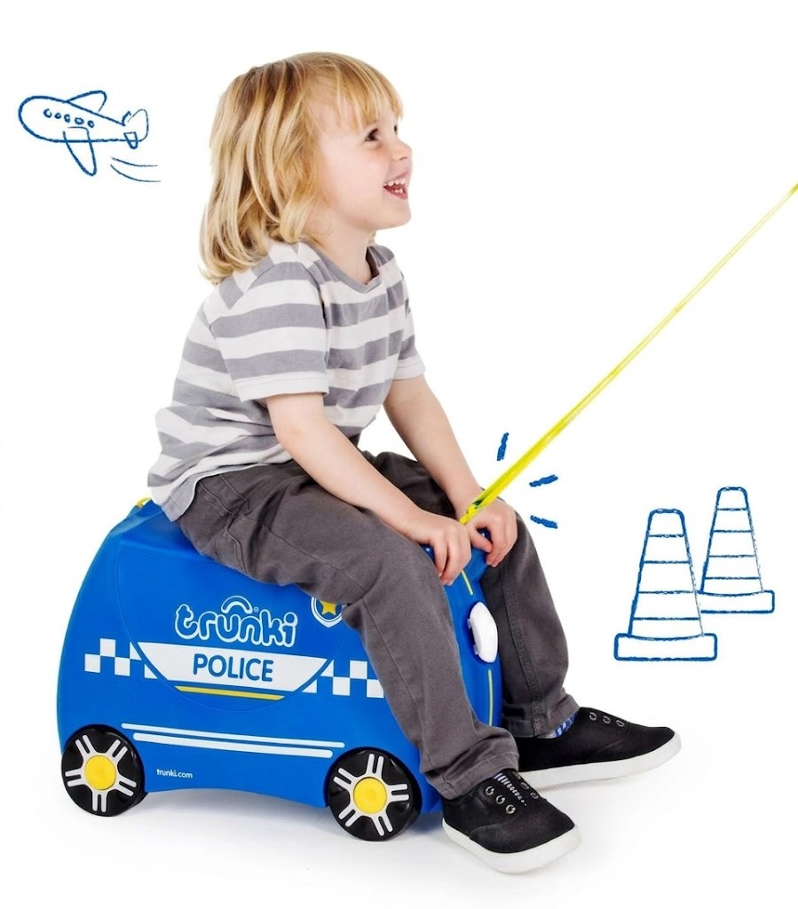 Táhnutí kufříka Trunki Policajní auto Percy
